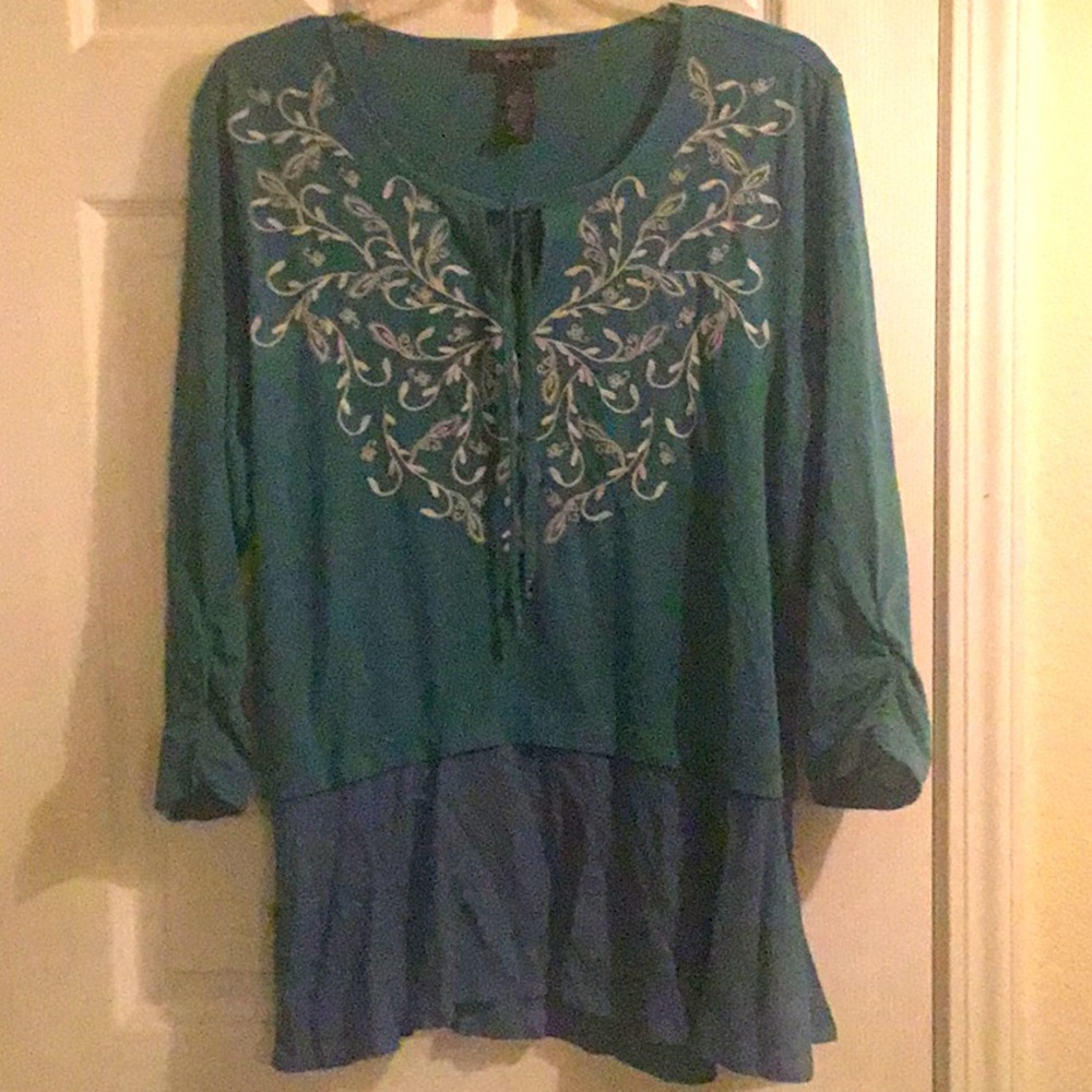 Style & CO. (L) teal “🌷🦋